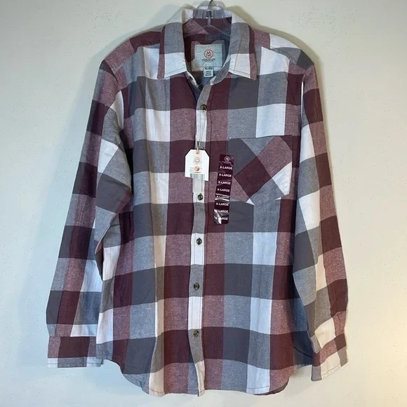 NWT. Cloudveil Mountain Works Men’s XL Catawba Flannel Button Down Shirt. - Picture 1 of 12